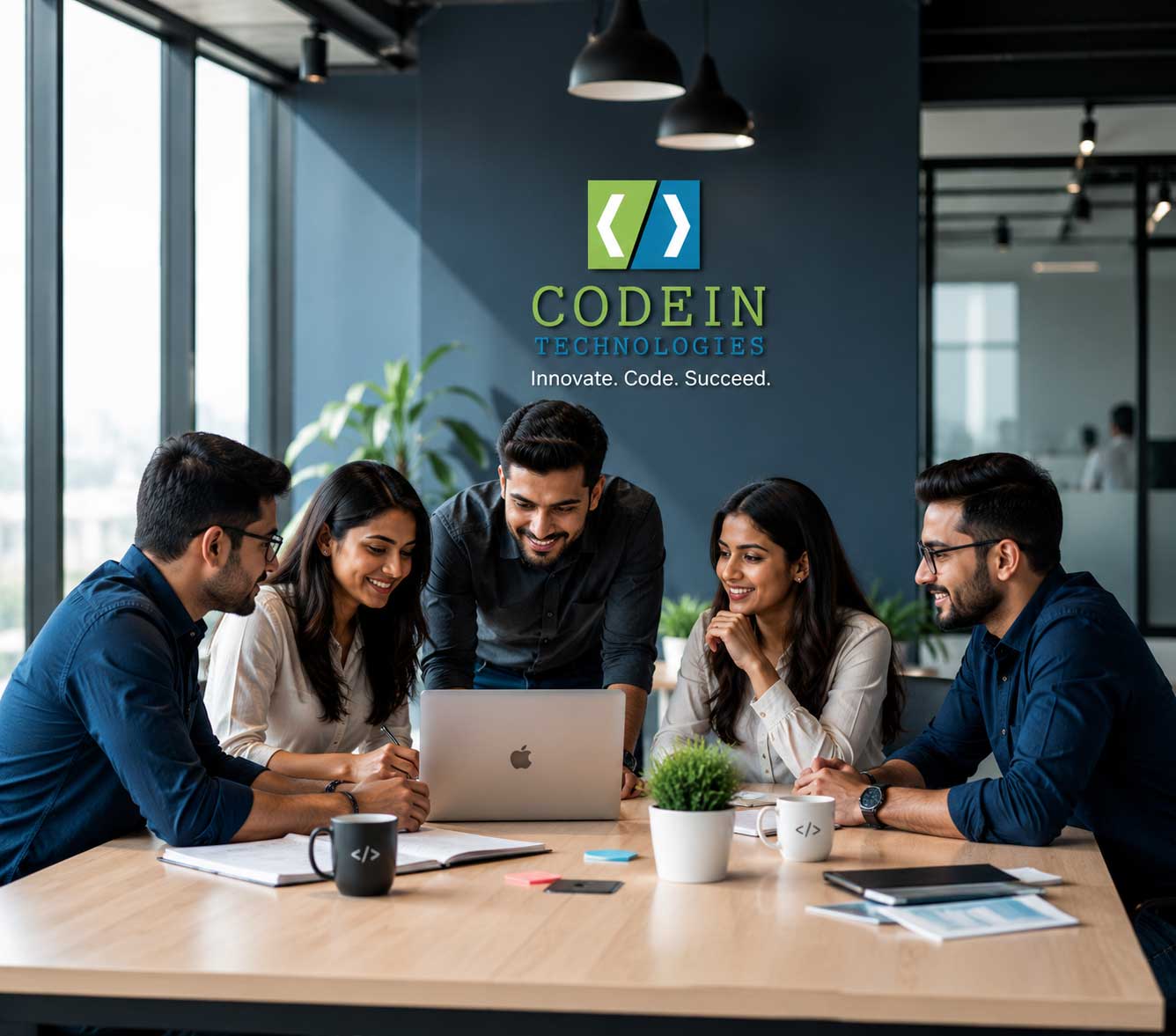 Codein Technologies team planning a business technology project